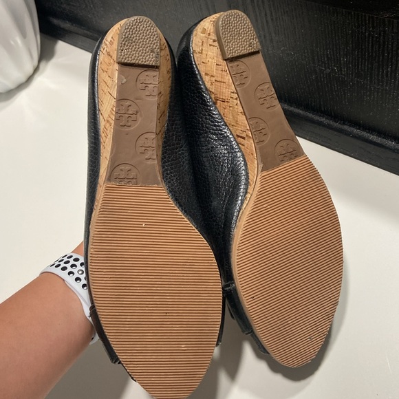 Used once Tory Burch Carnell Open Toe Wedges - Picture 3 of 4